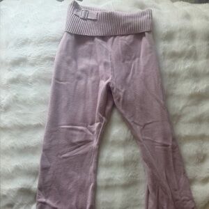 Pink Fold Over Pants